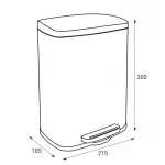 Мусорное ведро с плавным закрытием прямоугольное Mixxus Bevel-TC0105 SS Color 5л цвет нержавейка (MI7086)