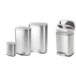 Мусорное ведро с плавным закрытием прямоугольное Mixxus Bevel-TC0112 SS Color 12л цвет нержавейка (MI7087)