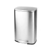 Мусорное ведро с плавным закрытием прямоугольное Mixxus Bevel-TC0112 SS Color 12л цвет нержавейка (MI7087)