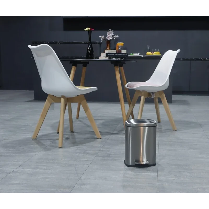 Мусорное ведро с плавным закрытием прямоугольное Mixxus Bevel-TC0112 SS Color 12л цвет нержавейка (MI7087)