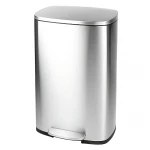 Мусорное ведро с плавным закрытием прямоугольное Mixxus Bevel-TC0112 SS Color 12л цвет нержавейка (MI7087)