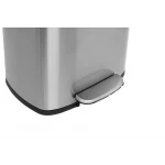 Мусорное ведро с плавным закрытием прямоугольное Mixxus Bevel-TC0112 SS Color 12л цвет нержавейка (MI7087)