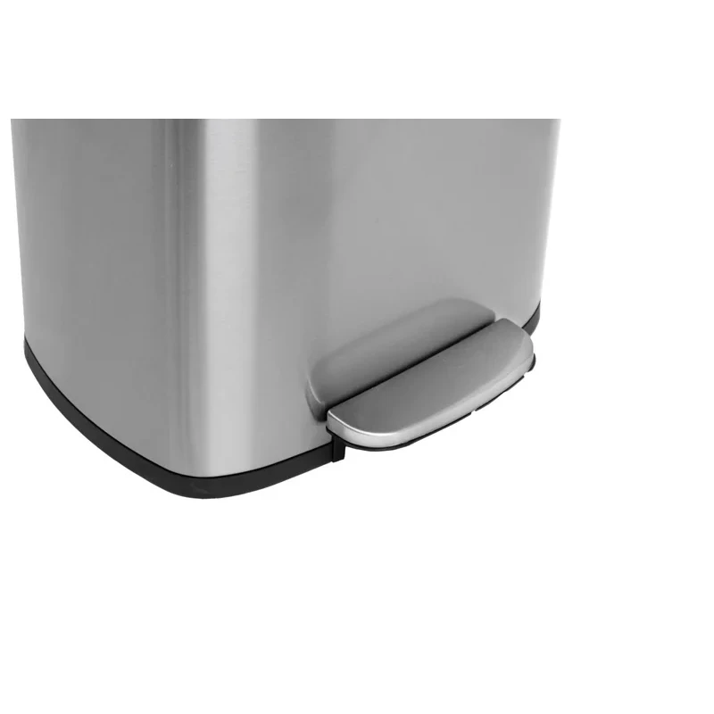 Мусорное ведро с плавным закрытием прямоугольное Mixxus Bevel-TC0112 SS Color 12л цвет нержавейка (MI7087)