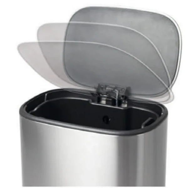 Мусорное ведро с плавным закрытием прямоугольное Mixxus Cubic-TC0105 SS Color 5л цвет нержавейка (MI7088)