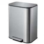 Мусорное ведро с плавным закрытием прямоугольное Mixxus Cubic-TC0105 SS Color 5л цвет нержавейка (MI7088)