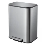 Мусорное ведро с плавным закрытием прямоугольное Mixxus Cubic-TC0105 SS Color 5л цвет нержавейка (MI7088)