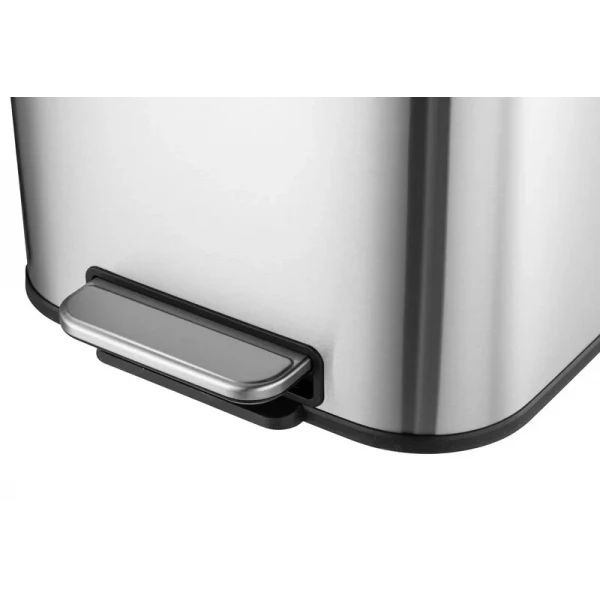 Мусорное ведро с плавным закрытием прямоугольное Mixxus Cubic-TC0105 SS Color 5л цвет нержавейка (MI7088)