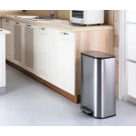 Мусорное ведро с плавным закрытием прямоугольное Mixxus Cubic-TC0105 SS Color 5л цвет нержавейка (MI7088)