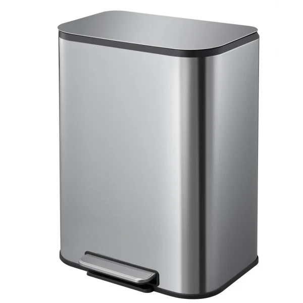 Мусорное ведро с плавным закрытием прямоугольное Mixxus Cubic-TC0105 SS Color 5л цвет нержавейка (MI7088)