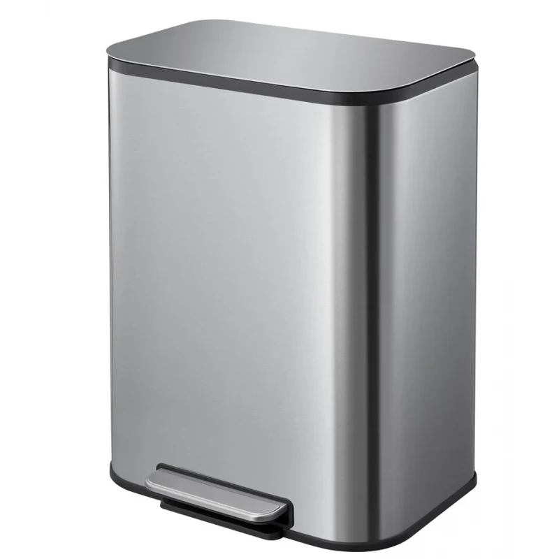 Мусорное ведро с плавным закрытием прямоугольное Mixxus Cubic-TC0105 SS Color 5л цвет нержавейка (MI7088)