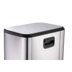 Відро для сміття з плавним закриттям прямокутне Mixxus Cubic-TC0112 SS Color 12л колір нержавійка (MI7089)