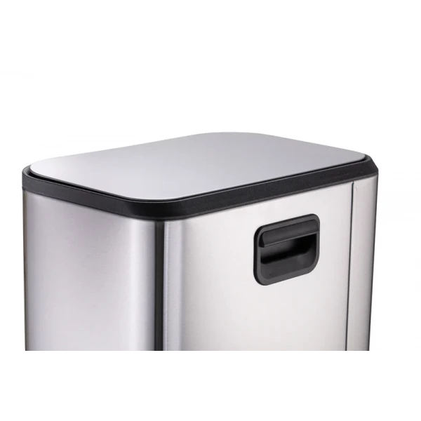 Відро для сміття з плавним закриттям прямокутне Mixxus Cubic-TC0112 SS Color 12л колір нержавійка (MI7089)