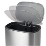 Відро для сміття з плавним закриттям прямокутне Mixxus Cubic-TC0112 SS Color 12л колір нержавійка (MI7089)