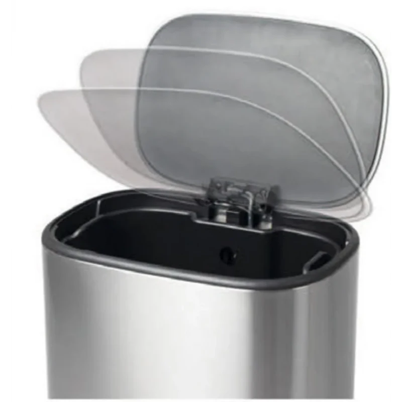 Мусорное ведро с плавным закрытием прямоугольное Mixxus Cubic-TC0112 SS Color 12л цвет нержавейка (MI7089)