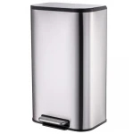 Відро для сміття з плавним закриттям прямокутне Mixxus Cubic-TC0112 SS Color 12л колір нержавійка (MI7089)