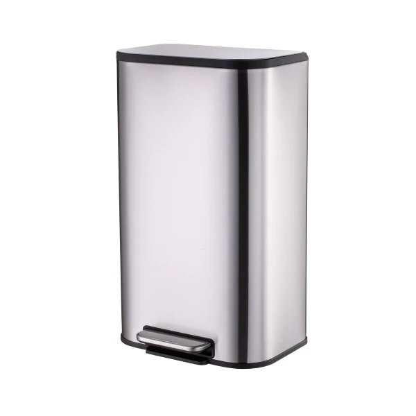 Відро для сміття з плавним закриттям прямокутне Mixxus Cubic-TC0112 SS Color 12л колір нержавійка (MI7089)