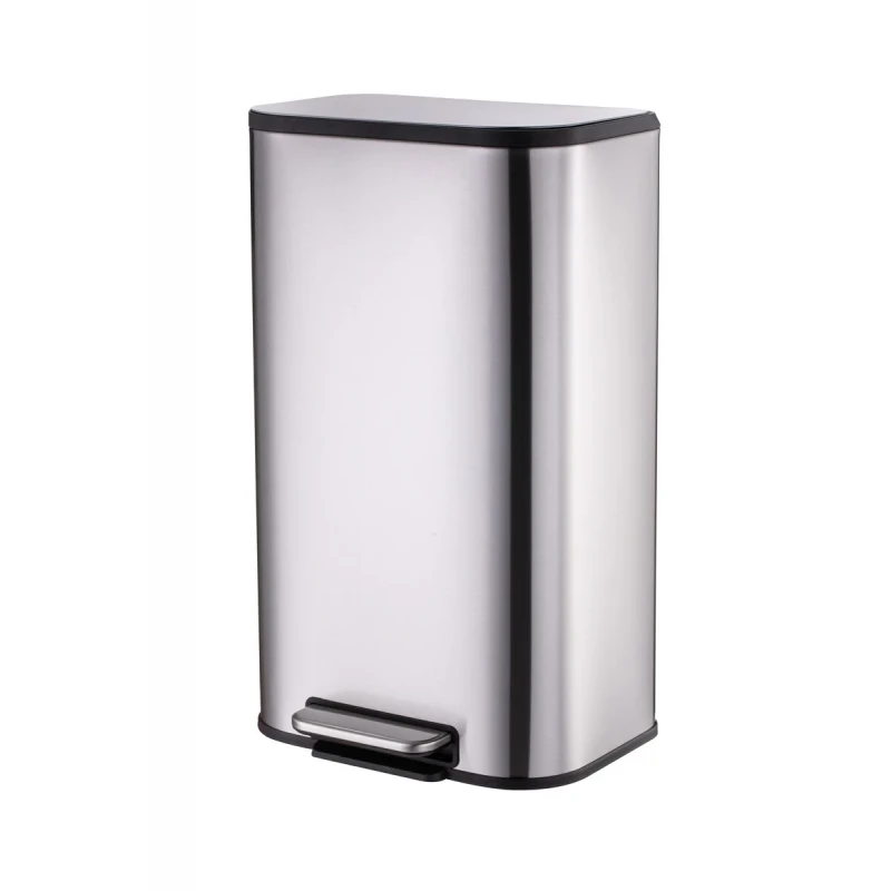 Мусорное ведро с плавным закрытием прямоугольное Mixxus Cubic-TC0112 SS Color 12л цвет нержавейка (MI7089)