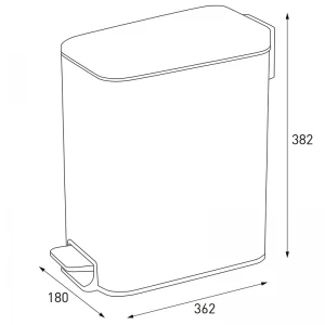 Мусорное ведро с плавным закрытием прямоугольное Mixxus Diverse-TC0312 SS Color 12л цвет нержавейка (MI7090) Мусорное ведро с плавным закрытием прямоугольное Mixxus Diverse-TC0312 SS Color 12л цвет нержавейка (MI7090)