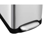 Відро для сміття з плавним закриттям квадратне Mixxus Style-TC0106 SS Color 6л колір наржавійка (MI7092)