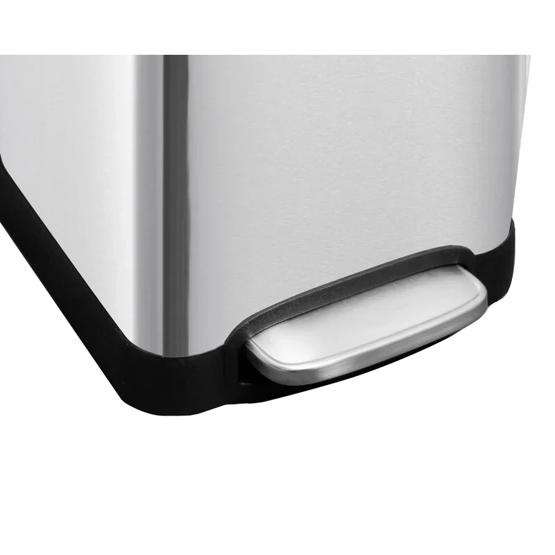 Мусорное ведро с плавным закрытием квадратное Mixxus Style-TC0106 SS Color 6л цвет нержавейка (MI7092)