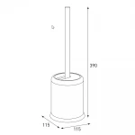Йоржик для унітазу підлоговий Mixxus Topper-TB0201 White колір білий (MI7094)