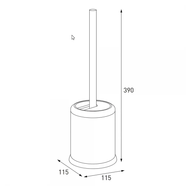 Йоржик для унітазу підлоговий Mixxus Topper-TB0201 White колір білий (MI7094)