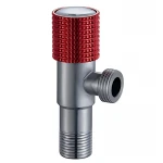 Кран для підключення сантехприладів Mixxus VAL-09-1/2x1/2 з нерж. сталі SUS304 (червоний) (MI7098)