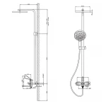 Душова колона зі змішувачем Mixxus Wilson 009-J (MI7121)