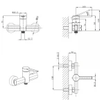 Смеситель для гигиенического душа Mixxus Lord 024 с лейкой (MI7135)