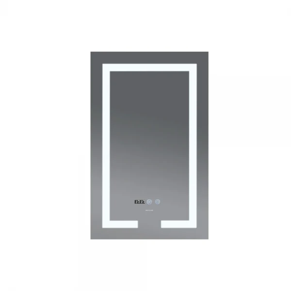Зеркало Mixxus HARD MR06-60x80-CASE с Led Touch, Anti-fog, димером, регулятором яркости, часами (MI7157)