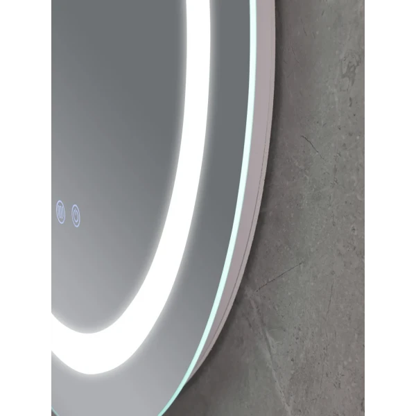 Зеркало Mixxus PLAIN MC02-80-CASE с Led Touch, Anti-fog, димером, регулятором яркости, часами (MI7158)