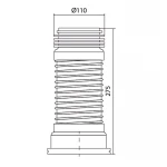 Гофротруба унітазна армована Mixxus GA-02-A 275 мм для чавунної каналізації d 110 мм (MI8179)