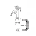 Сифон для кухні Mixxus SK-01-B 1 1/2