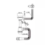 Сифон для кухні Mixxus SK-05-BL 3 1/2