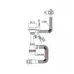 Сифон для кухні Mixxus SK-05-WH 3 1/2