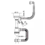Сифон для кухні Mixxus SK-06-WH 3 1/2