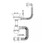 Сифон для кухні Mixxus SK-07-A 3 1/2