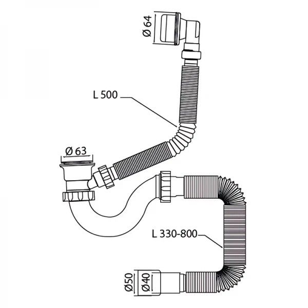 Сифон для ванни Mixxus SV-03-A 1 1/2