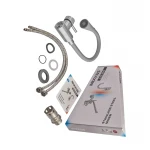 Смеситель для кухни MIXXUS SUS-011-T REFL.GRAY из нержавеющей стали SUS304, серый, с гибким силиконовым изливом (MI8227)