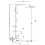 Душевая колонна со смесителем Mixxus Magnum 009-J (MI8231)