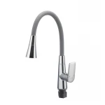 Смеситель для кухни Mixxus Premium Matis 011-T латунный, хром/серый, с гибким изливом MI8267 (MI8267)