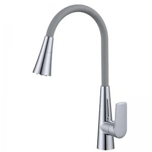 Змішувач для кухні Mixxus Premium Matis 011-T (NUT) Refl.Gray (Колір хром+силік.вилив сірий) (MI8267)