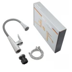 Смеситель для кухни Mixxus Premium Matis 011-T латунный, хром/серый, с гибким изливом MI8267 (MI8267)