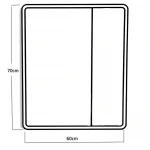 Зеркальный шкафчик Mixxus Premium Olivary CM01-60x70x13 с LED Touch, димером, регулятором яркости (MI8294)