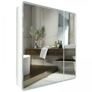 Дзеркальна шафка Mixxus Premium Olivary CM01-60x70x13 з LED Touch, димером, регулятором яскравості (MI8294)