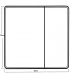 Зеркальный шкафчик Mixxus Premium Olivary CM01-70x70x13 с LED Touch, димером, регулятором яркости (MI8295)