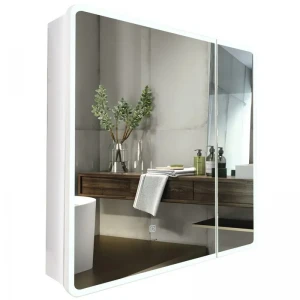 Дзеркальна шафка Mixxus Premium Olivary CM01-70x70x13 з LED Touch, димером, регулятором яскравості (MI8295)