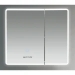 Зеркальный шкафчик Mixxus Premium Olivary CM01-70x70x13 с LED Touch, димером, регулятором яркости (MI8295)