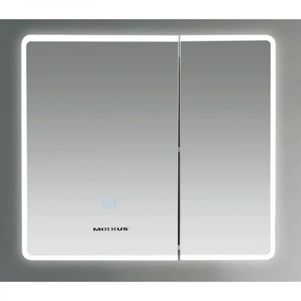 Зеркальный шкафчик Mixxus Premium Olivary CM01-70x70x13 с LED Touch, димером, регулятором яркости (MI8295)