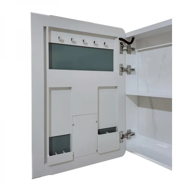 Зеркальный шкафчик Mixxus Premium Olivary CM01-80x70x13 с LED Touch, димером, регулятором яркости (MI8296)